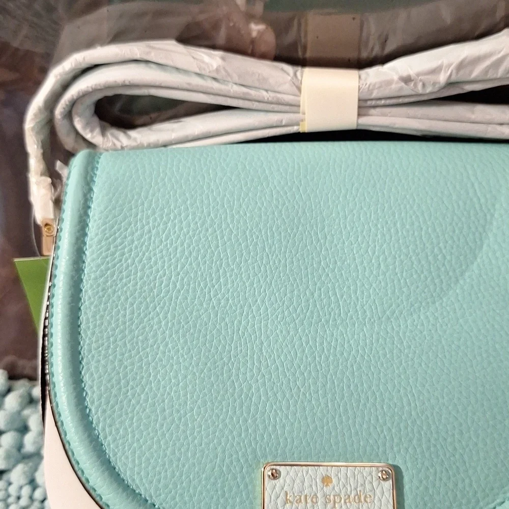 NWT Kate Spade Aqua/light Leather Crossbody Bag WKRU3782 OLIVER STREET